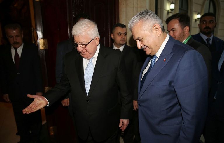 الرئيس العراقي ورئيس وزراء تركيا