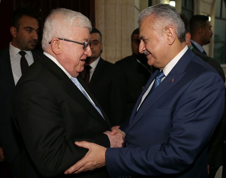 الرئيس العراقي ورئيس وزراء تركيا