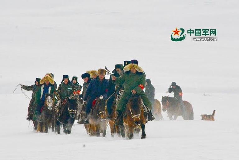 صورة لتدريبات الشرطة الصينية