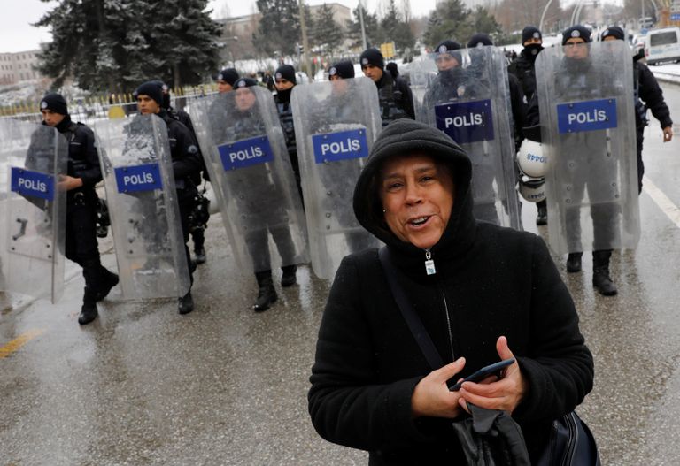 احتجاج ضد توسيع صلاحيات أردوغان في أنقرة