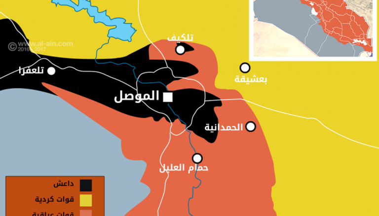 خريطة الجيش العراقي بالموصل