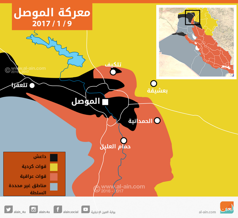 خريطة الجيش العراقي بالموصل