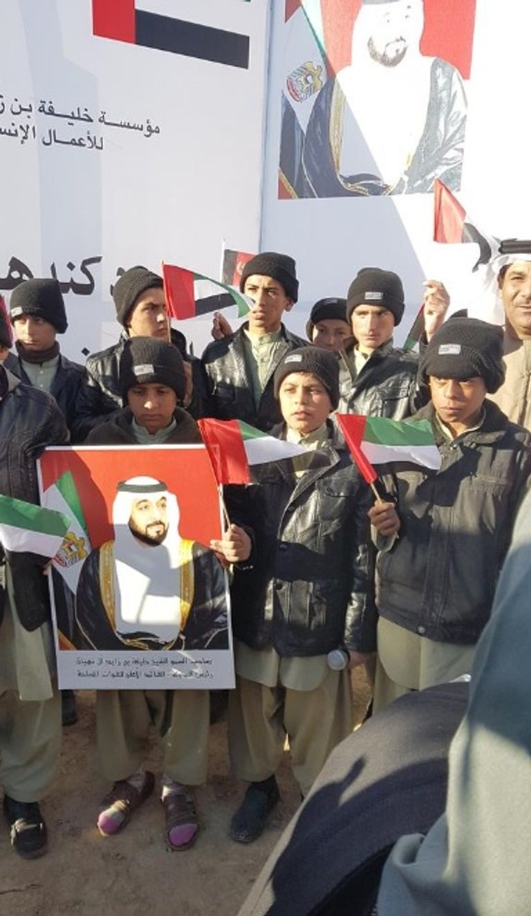 السفير الإماراتي وضع حجر أساس مركز للأيتام ومعهد فني ومهني بأفغانستان