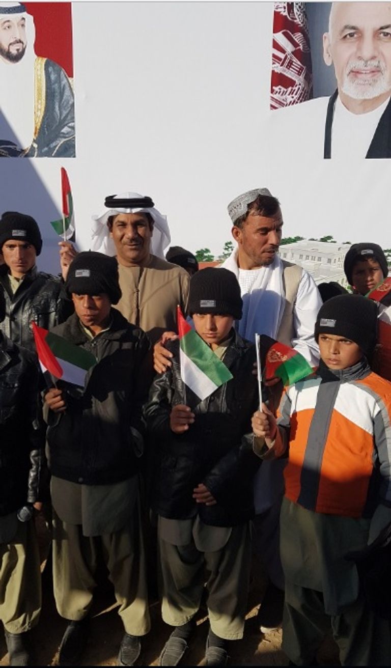 السفير الإماراتي وضع حجر أساس مركز للأيتام ومعهد فني ومهني بأفغانستان