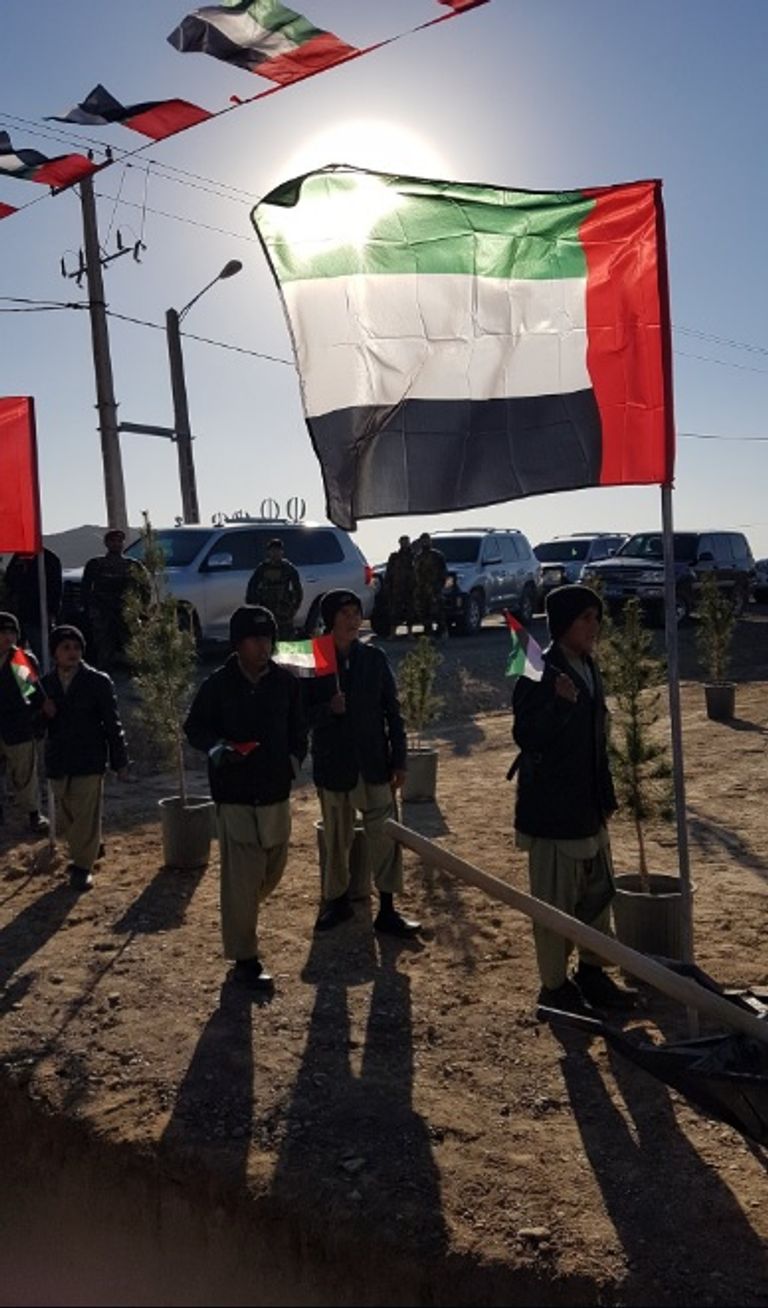 السفير الإماراتي وضع حجر أساس مركز للأيتام ومعهد فني ومهني بأفغانستان