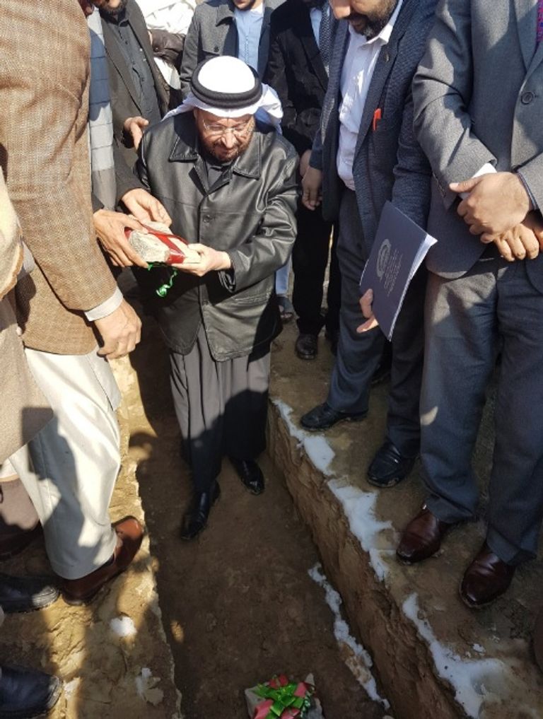 السفير الإماراتي وضع حجر أساس مركز للأيتام ومعهد فني ومهني بأفغانستان