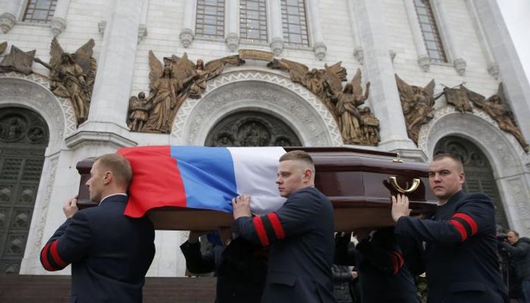 جنازة السفير الروسي أندريه كارلوف في موسكو