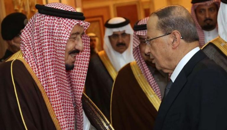 الملك سلمان بن عبدالعزيز والرئيس اللبناني ميشال عون