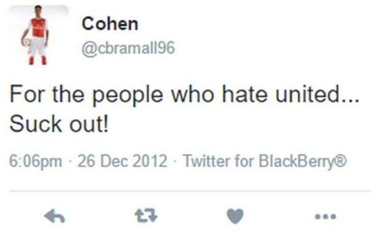 تغريدة كوهين برامال كوهين برامال مع المدرب أرسين فينجر