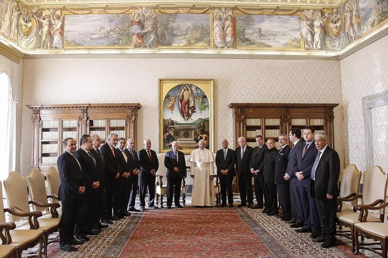 أبومازن والبابا فرانسيس