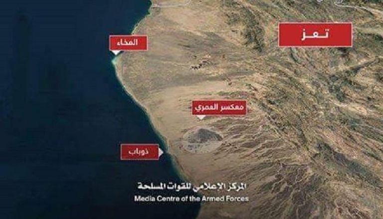 خريطة للجيش اليمني عن مسار المعارك