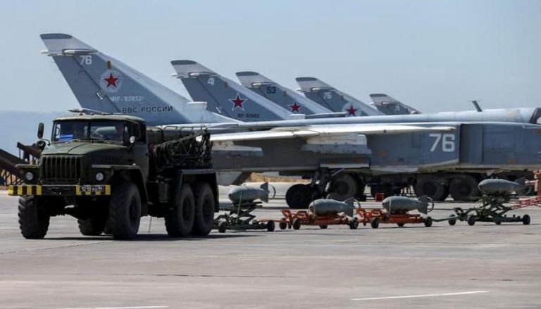 طائرات عسكرية روسية في قاعدة حميميم السورية
