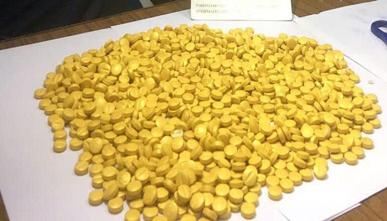 الأقراص المخدرة المضبوطة