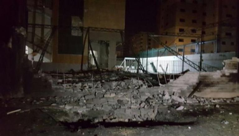 جانب من آثار التفجير الانتحاري في كفر سوسة