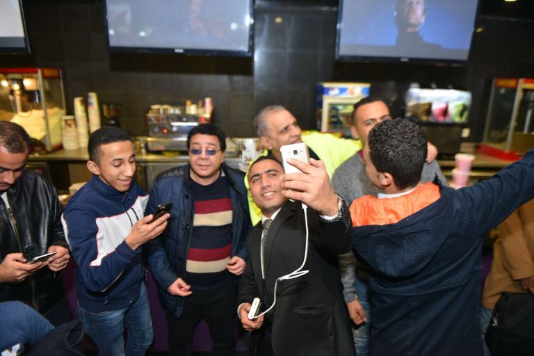 أحمد آدم وصناع فيلم "القرموطي في أرض النار"