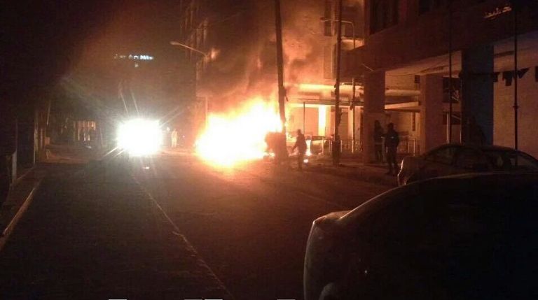 مشهد من الانفجار