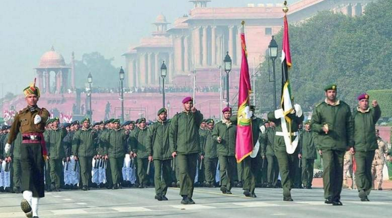 صورة الفرقة الإماراتية المشاركة في يوم الجمهورية الهندي