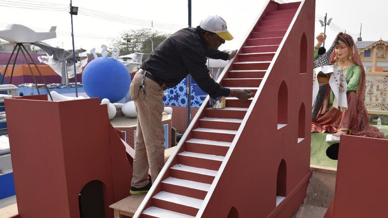 التحضيرات الفنية ليوم الجمهورية الهندية 