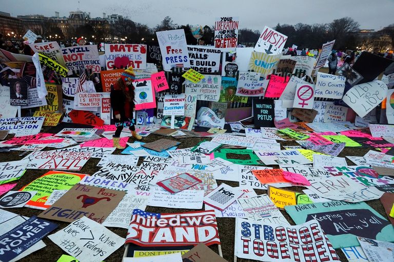 احتجاجات واشنطن المناهضة لترامب بعد تنصيبه