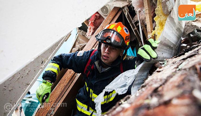 آثار الدمار التي خلفتها العواصف