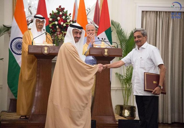 الشيخ محمد بن زايد ورئيس وزراء الهند ناريندرا مودي
