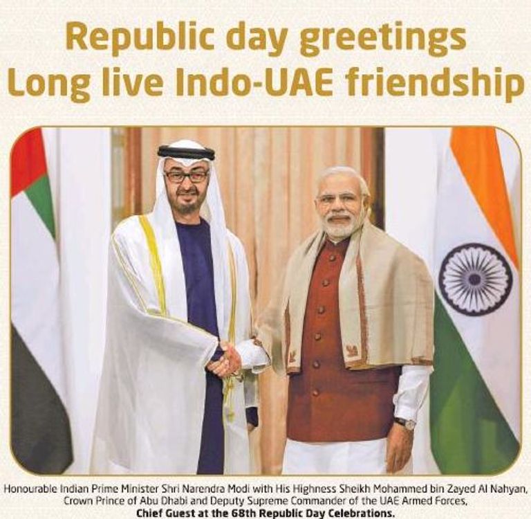 الصحف الهندية تشيد بزيارة الشيخ محمد بن زايد