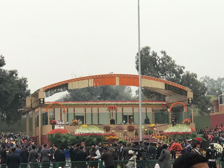 الشيخ محمد بن زايد ومودي في الاحتفال