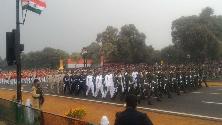 الفرقة الإماراتية المشاركة في عيد الجمهورية الهندي