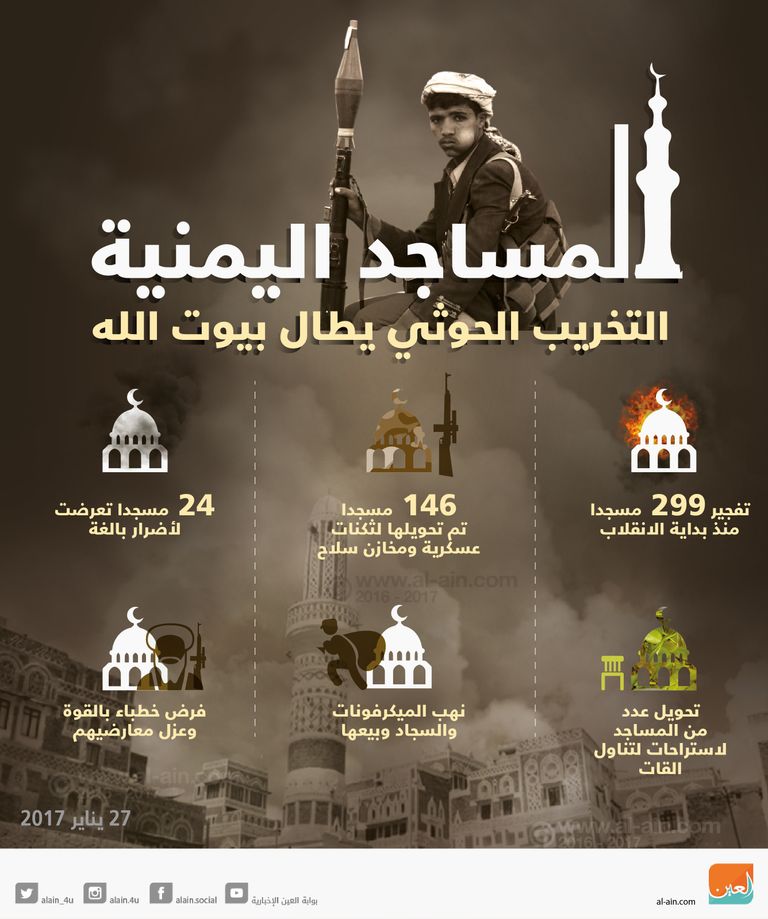 التخريب الحوثي يطال بيوت الله