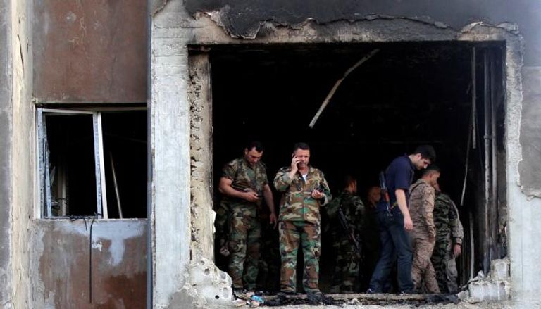 الدمار الناجم عن تفجير دمشق