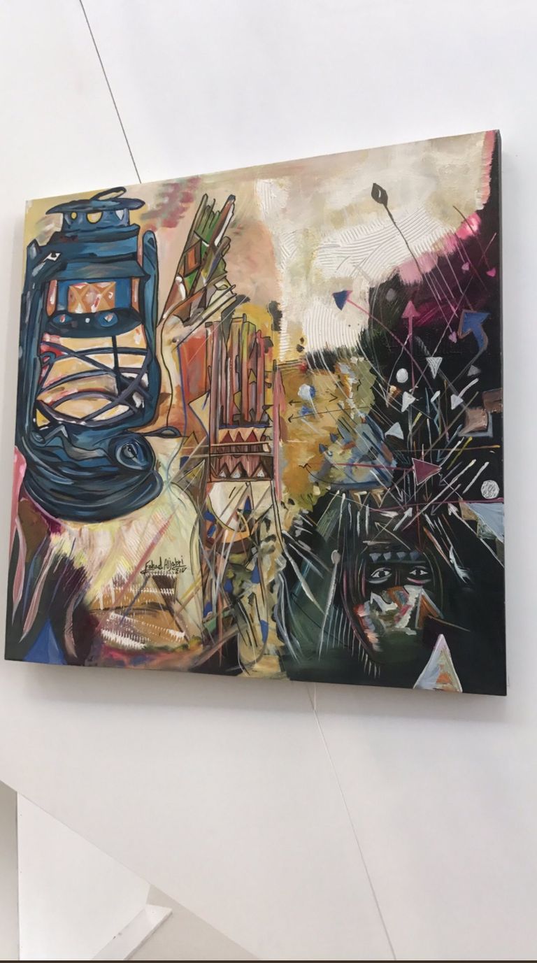 عمل فهد الجابري معرض زوايا لونية