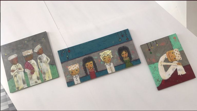 إلهام المجلاد معرض زوايا لونية