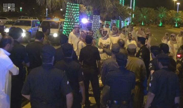 صورة نشرتها وزارة الداخلية السعودية للموقفين