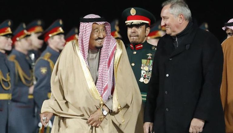 خادم الحرمين الشريفين الملك سلمان بن عبدالعزيز لدى وصوله إلى روسيا