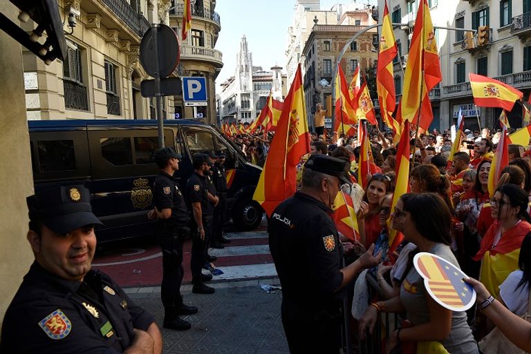 جانب من الاحتجاجات في إسبانيا