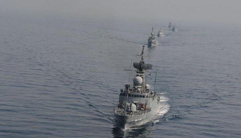 سفن عسكرية تشارك في التدريب المشترك