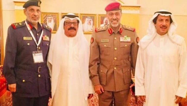 نائب رئيس أركان الجيش الكويتي أثناء وصوله البحرين