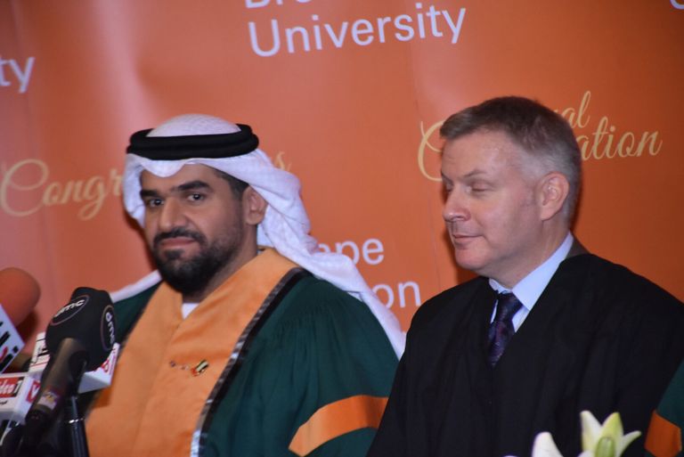 جانب من حفل منح الجسمي والفخراني الدكتوراه الفخرية