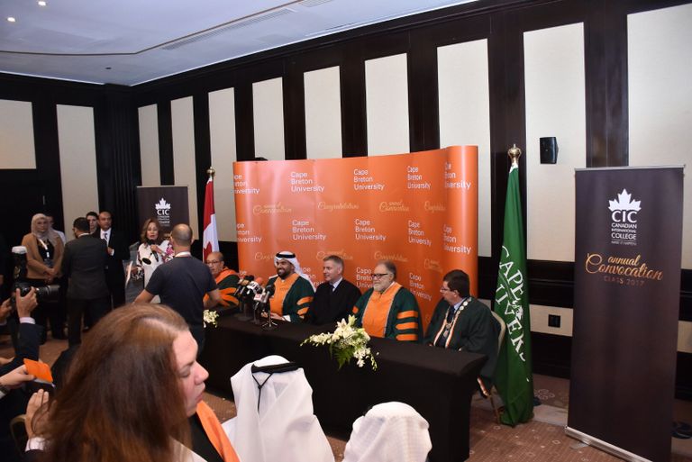 جانب من حفل منح الجسمي والفخراني الدكتوراه الفخرية