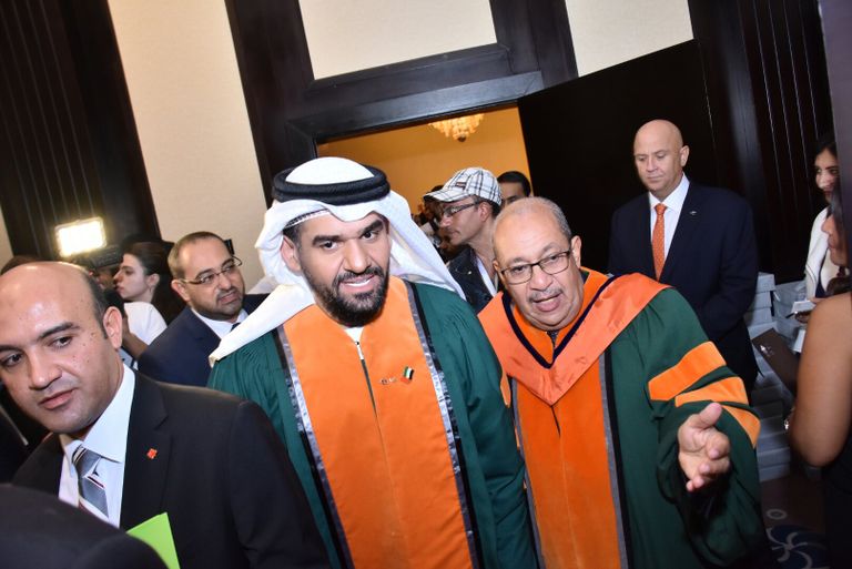 جانب من حفل منح الجسمي والفخراني الدكتوراه الفخرية