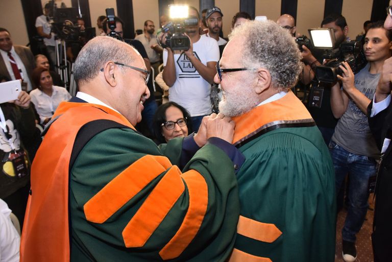 جانب من حفل منح الجسمي والفخراني الدكتوراه الفخرية