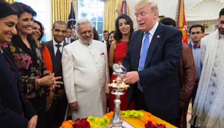 ترامب يحتفل بعيد ديوالي الهندي في البيت الأبيض