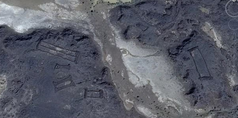 صورة من القمر الصناعي للكشف الأثري