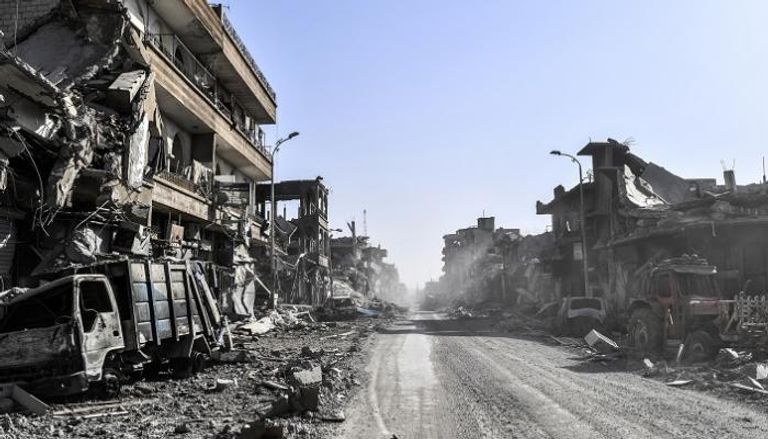 شوارع الرقة بعد تحريرها من داعش - أ. ف. ب