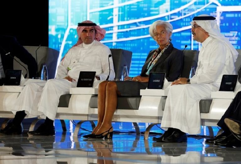 مشاركون في ملتقى مبادرة مستقبل الاستثمار- رويترز