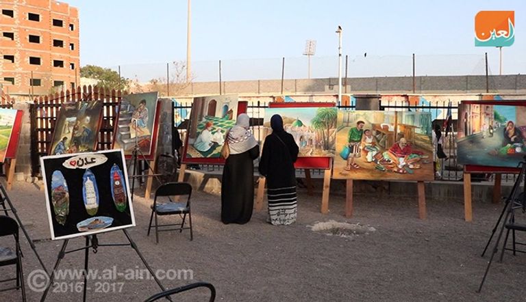 جانب من الأعمال الفنية بالمعرض