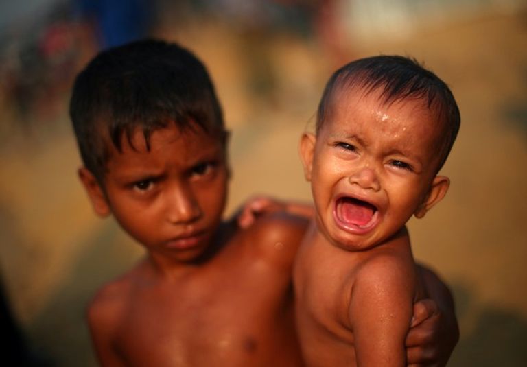 أطفال الروهينجا في المخيمات