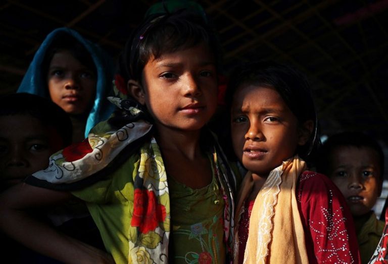 أطفال الروهينجا في المخيمات