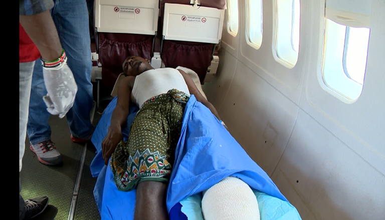 وصول أول دفعة من مصابي تفجير مقديشو للعلاج في كينيا