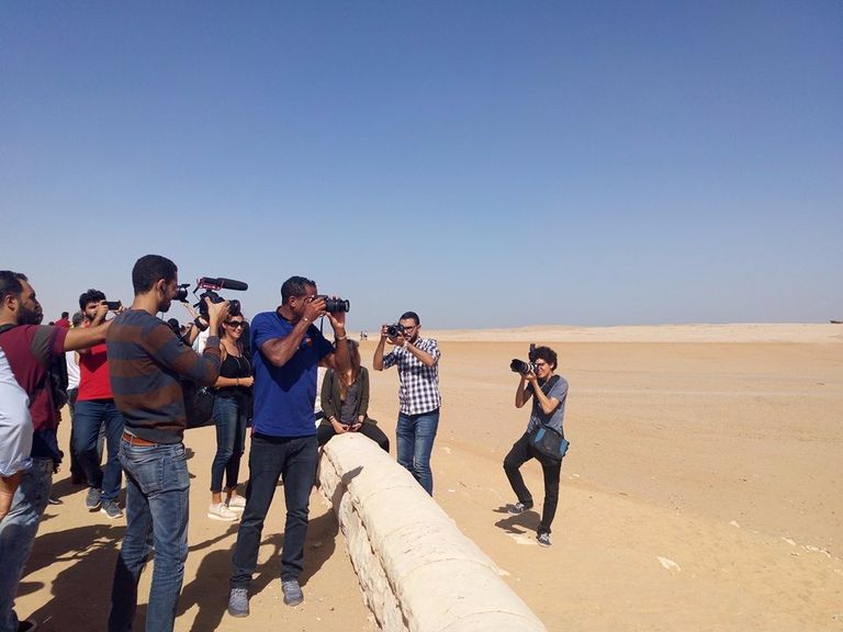 باتريك كلويفرت يزور أهرامات الجيزة